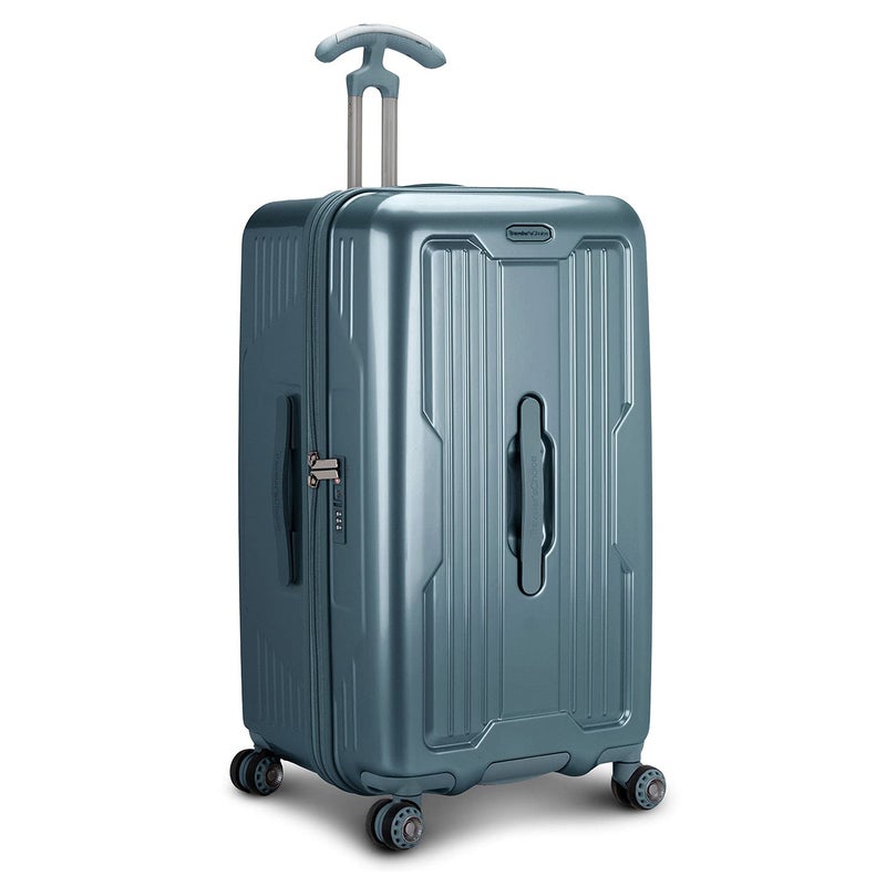 Traveler's Choice Traveler's Choice Ultimax Ii 26" Medium Trunk Spinner Luggage, Teal, Checked 26-Inch, Ultimax Ii 26" Medium Trunk Spinner Luggage  - Image 1