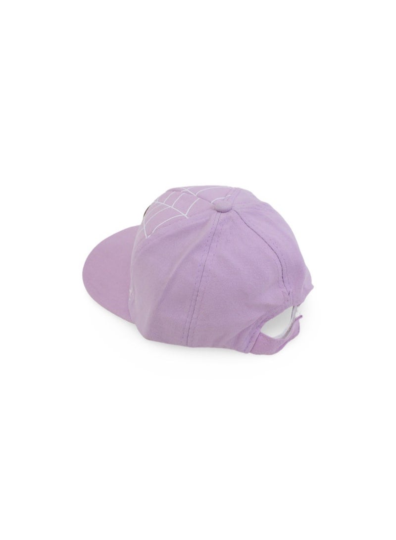 Fancy Girls Cotton Cap – Lilac with Spider-Man Design - Image 2