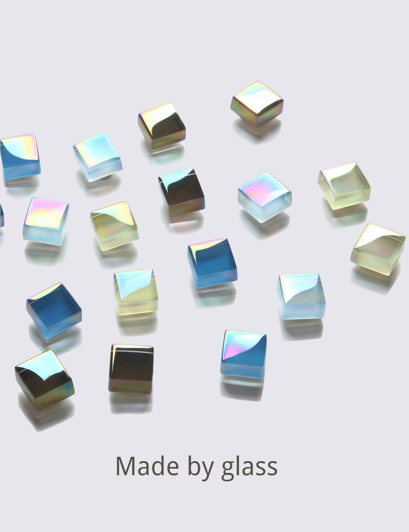 Zreal Fridge Magnets, Cute 24 Pack Refrigerator Magnets Colorful Magnet Glass Decorative Magnet Office Kitchen Locker (Iridescent Blue Green) - Image 5
