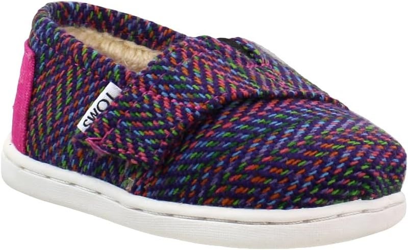 TOMS Infant Girls Alpargata Slip On Flats Casual - Black, Pink - Image 2