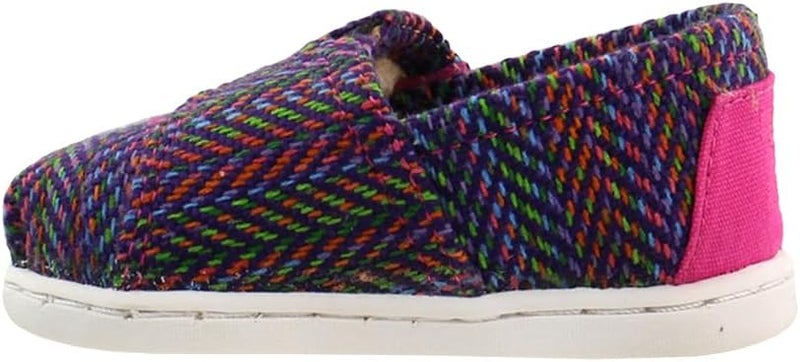 TOMS Infant Girls Alpargata Slip On Flats Casual - Black, Pink - Image 3