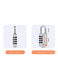 Alruht 2 Pieces Combination Locks with High Security for Personal Drawers and Luggage, Black and Grey  - Image 2