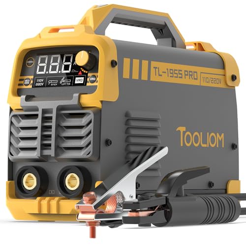 TOOLIOM 195A Stick Welder 110/220V Dual Voltage Lift TIG Welder LCD Display IGBT Inverter with Hot Start Arc Force VRD Welding Machine fits 5/32in. (4mm) Welding Rods - Image 1