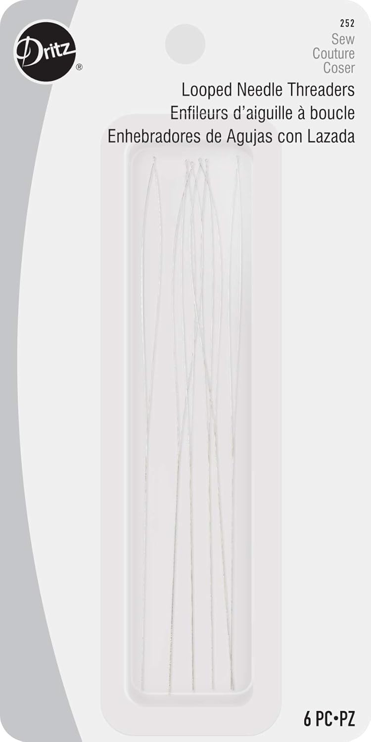 Dritz 252 Looped Needle Threaders 6CountSilver - Image 1