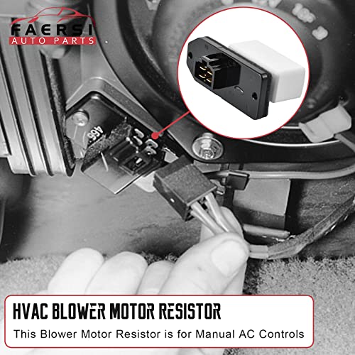 FAERSI HVAC Fan Blower Motor Resistor Replacement for 1994-2008 Dodge Ram 1500 2500 3500 Pickup,1993-1999 Grand Cherokee Replaces RU109 973020 4720278 68004241AA 6800459AA 5012212AA HVAC Fan Resistor - Image 4