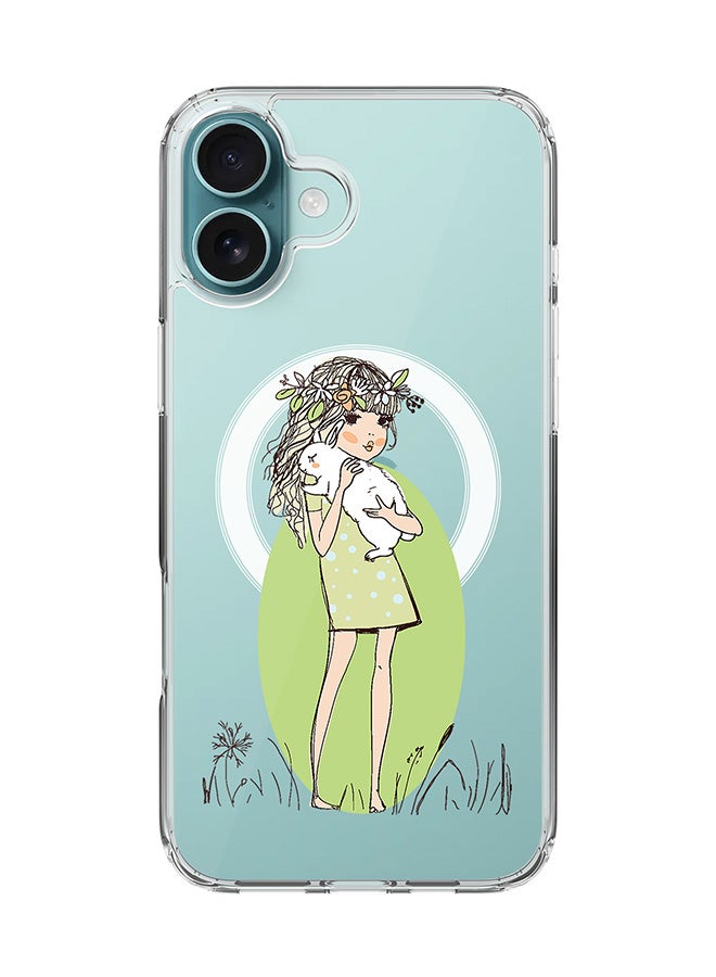 Stylizedd غطاء آيفون 16 بلس [متوافق مع ماغسيف] غطاء مغناطيسي رقيق شفاف - عناق الأرنب - Image 1