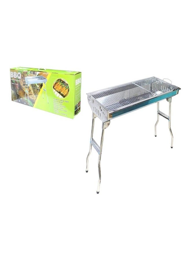 Stainless Steel Charcoal Grill with Stand, Foldable and Portable Charcoal Grill (73cm x 33cm x 70cm) - Image 2
