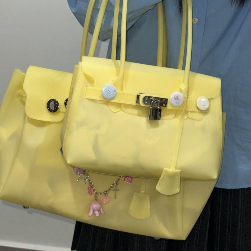 Jelly Firkin Style Jelly Bucket Bag with Handle, Small - Image 2
