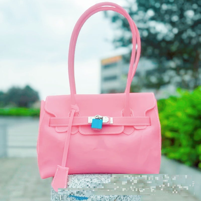 Jelly Firkin Style Jelly Bucket Bag with Handle, Small - Image 4