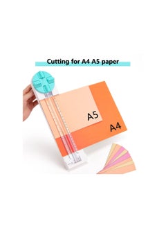SYOSI Paper Trimmer Craft Paper Cutter, 4 Style Multi-Function Scrapbooking Tool with Dial Blades of Straight, Wave, Dotted, Perforated, Creasing for Cutting Paper, Photos, Postcards, Scrapbook, Card(1Pack)  - Image 3