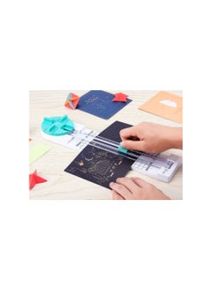 SYOSI Paper Trimmer Craft Paper Cutter, 4 Style Multi-Function Scrapbooking Tool with Dial Blades of Straight, Wave, Dotted, Perforated, Creasing for Cutting Paper, Photos, Postcards, Scrapbook, Card(1Pack)  - Image 2