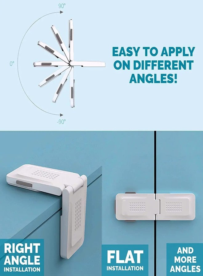 SHEMOK قفل أمان للأطفال الرضع من شيموك، مناسب للثلاجة والخزائن والأدراج وخزائن الملابس، عبوة من قطعتين - Image 4