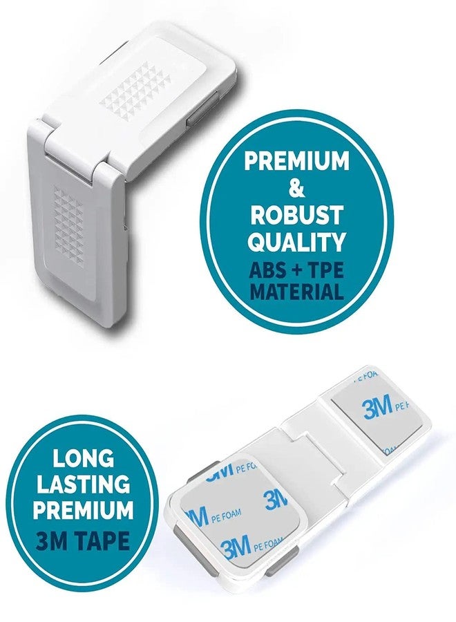 SHEMOK قفل أمان للأطفال الرضع من شيموك، مناسب للثلاجة والخزائن والأدراج وخزائن الملابس، عبوة من قطعتين - Image 2