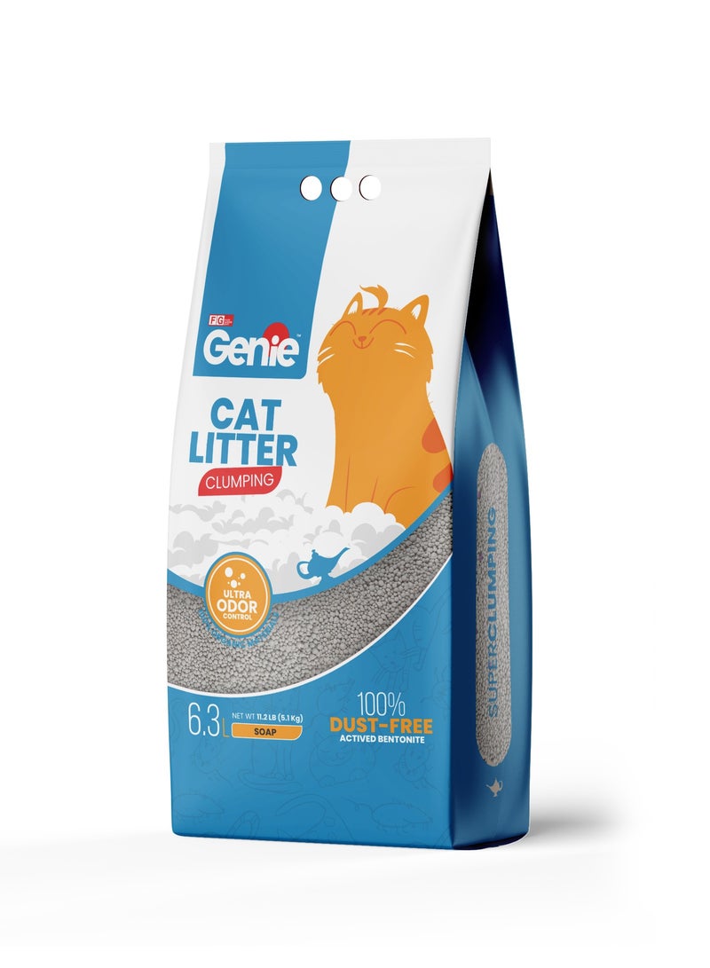 Genie Genie Cat litter Clumping (6.3 L) Soap Scented - Image 3