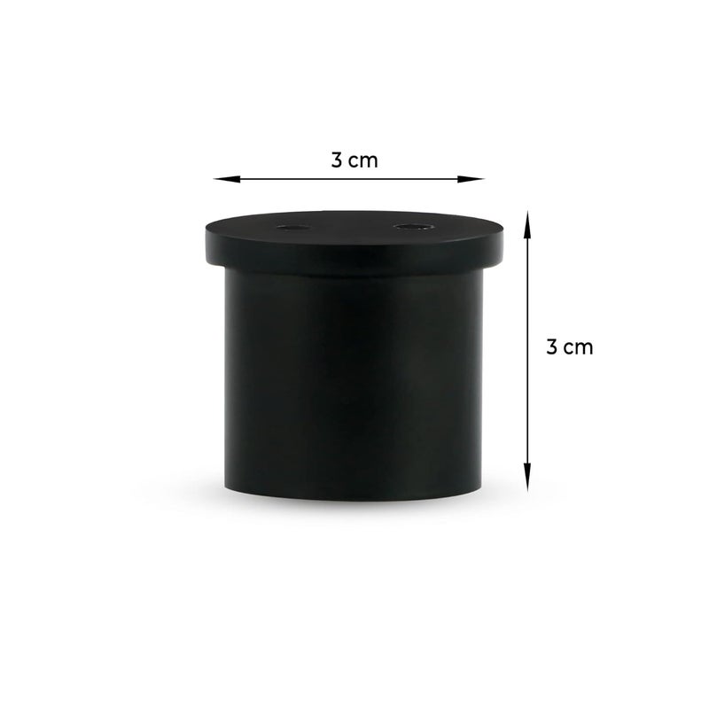 FAPBADRI Wall to Wall Bracket Conceal Support for Any 1 inch Curtain RodPipe Screws Wallplugs Included Material Stainless Steel Colour Black 10 Pieces - Image 2