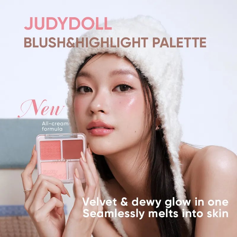 Judydoll جودي دول: باليت أحمر خدود وهايلايت 07 - Image 4