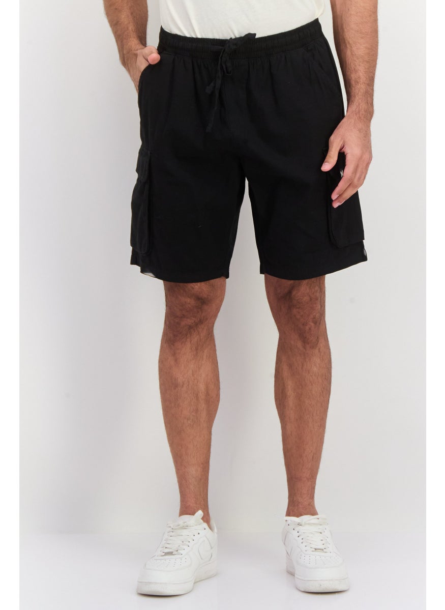 Men Brand Logo Cargo Shorts, Black - pzsku/Z39C4458A5A2DAA340A66Z/45/_/1737642300/534ac29f-b20f-4ead-b70c-a21f6aed12a9