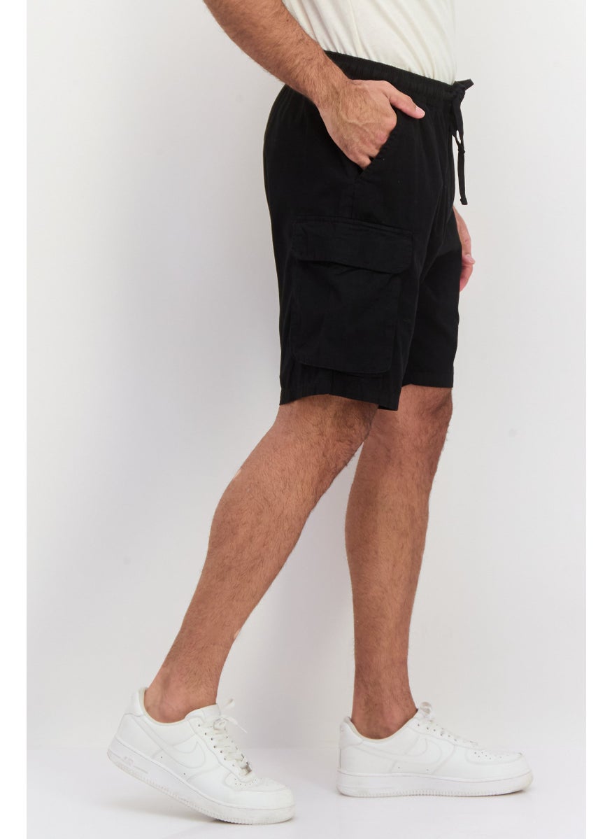 Men Brand Logo Cargo Shorts, Black - pzsku/Z39C4458A5A2DAA340A66Z/45/_/1737642301/7f6a3e6e-96d0-4b0d-a3d3-954f87eb73bf