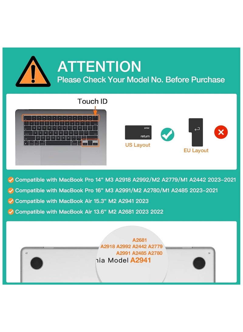 نسخة أمريكية غطاء لوحة مفاتيح سيليكون عربي/إنجليزي متوافق مع ماك بوك نيو اير 13.6" و 15.3" ام 4/ام 3/ام 2 الموديل:-ايه 3113/ايه 2681/ايه 2941/ايه 3114 الإصدار 2024/2023/2022" و ماك بوك برو 14.2" و 16.2" ام 4/ام 3/ام 2/ام 1 الموديل:- ايه 3112/ايه 3185/ايه 3401/ايه 2992/إيه 2918/إيه 2779/إيه 2442/ إيه 3403/إيه 3186/إيه 2991/إيه 2780/إيه 2485 الإصدار 2024-2021" أسود - pzsku/Z39C445B242AB090EC91BZ/45/_/1731939907/a45d3455-f5ac-47d7-bfb3-468b709237a8