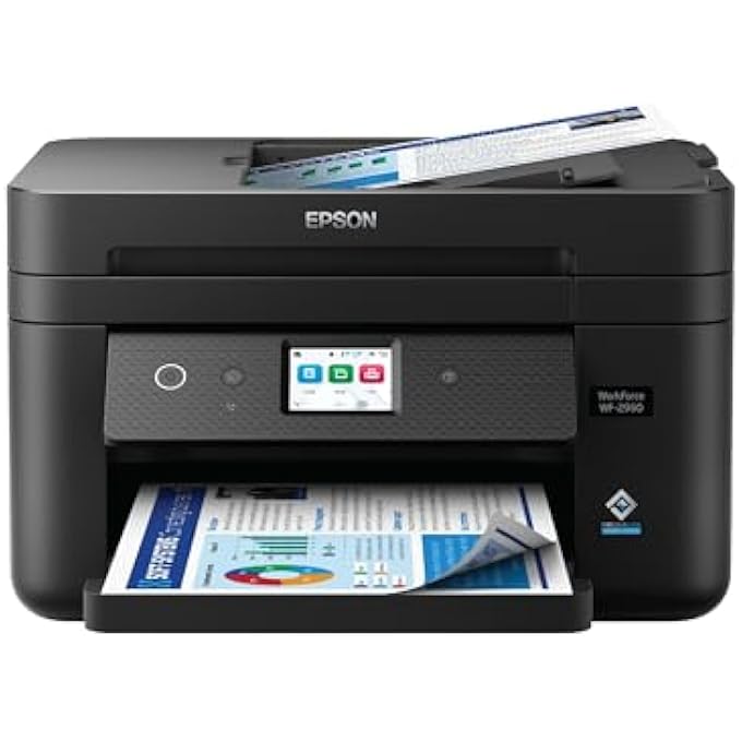 WORKFORCE WF-2960 WIRELESS ALL-IN-ONE PRINTER WITH SCAN, COPY, FAX, AUTO DOCUMENT FEEDER, AUTOMATIC 2-SIDED PRINTING, 2.4" TOUCHSCREEN DISPLAY, 150-SHEET PAPER TRAY AND ETHERNET,BLACK - Image 2