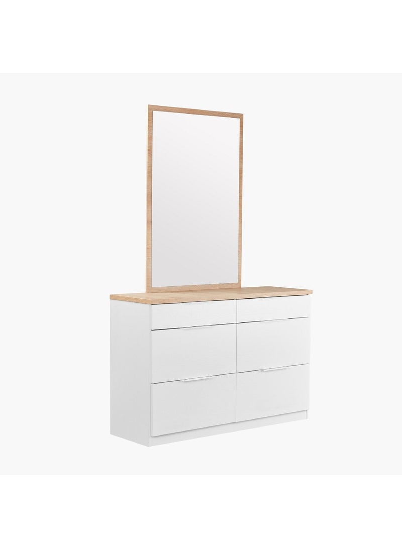 Home Box Milan 6-Drawer Master Dresser without Mirror 118 x 78 x 39 cm  - Image 3