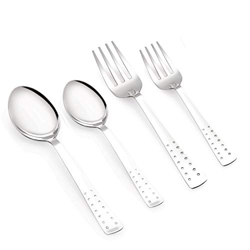 Petals 16-Pieces Stainless Steel Cutlery Set, 8 Spoons and 8 Forks - Image 1
