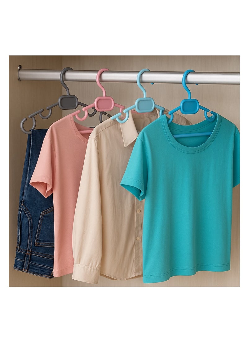 طقم شماعات ملابس للاطفال، 6 قطع مانعة للانزلاق، 28 سم - متعدد الالوان- كود 681 - Image 2