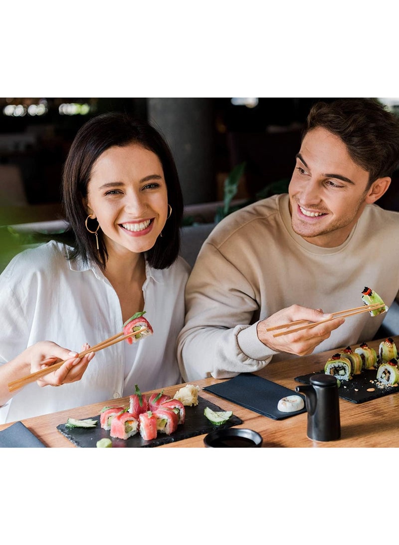 Chinese Chopsticks, Natural Reusable Smooth Style Decorated Set of 10 Pairs, For Sushi, Noodles, Ramen, Chinese Food, Original Gifts for Men and Women - Image 2