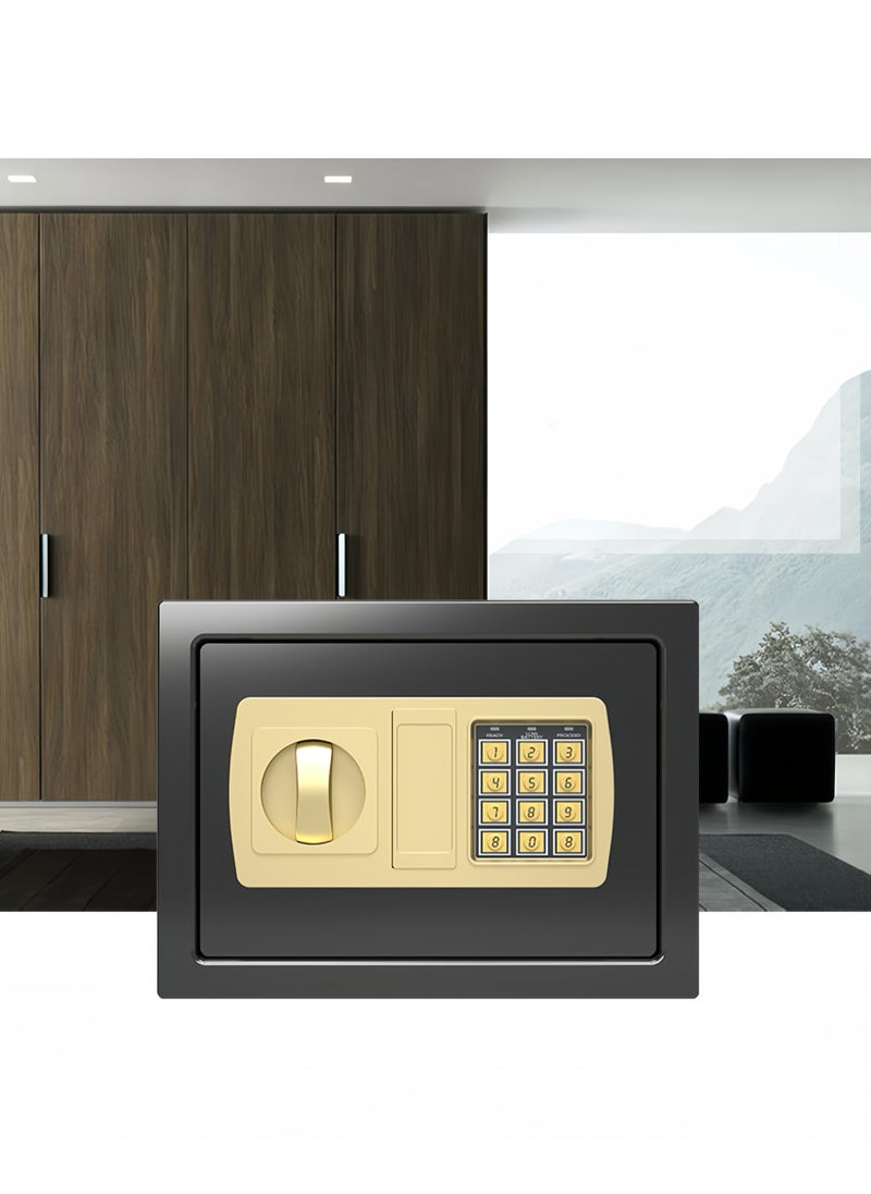 Lee Yon Safe Box with Digital Pin Code Keypad and Key Lock for Home Office Personal Use，Black，( 20 x 31 x 20cm )  - Image 5