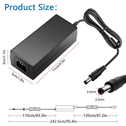SHNITPWR 24V 3A DC Power Supply Adapter AC 100V~240V to DC 24 Volt 3 Amp 72W Converter Transformer 5.5x2.5mm Plug for 5050 3528 LED Strip Light 3D Printer LED Driver CCTV Security System LCD Monitor - Image 2