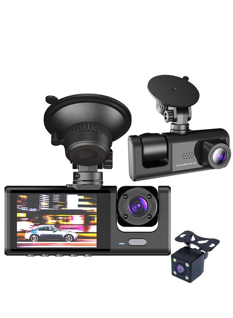 جي جوت Hd 1080p dashcam, HD car in front of the car inside the car behind the car simultaneously recording - Image 1