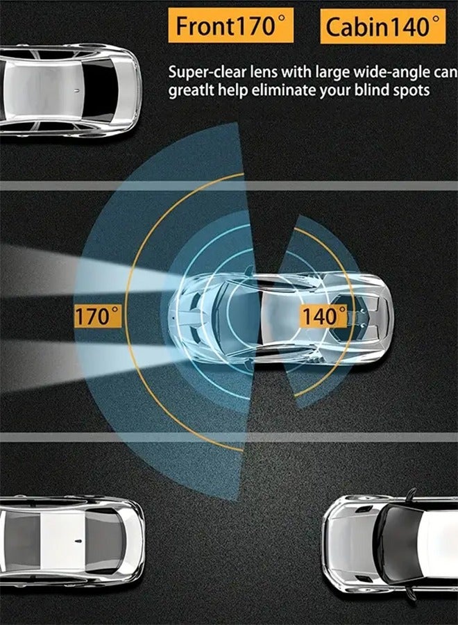 جي جوت Hd 1080p dashcam, HD car in front of the car inside the car behind the car simultaneously recording - Image 3