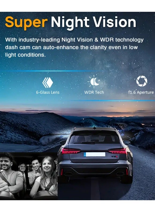 جي جوت Hd 1080p dashcam, HD car in front of the car inside the car behind the car simultaneously recording - Image 2