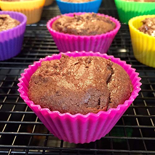 Perfect Pricee Silicone Baking Cup Cake/Muffin Mould/Oven Safe Set (Multicolour) -12-Pieces, 1 Liter - Image 5