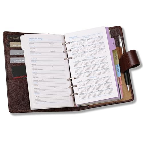 COI Brown Leather Organizer |New Year 2026 Diary With Pen - Image 5