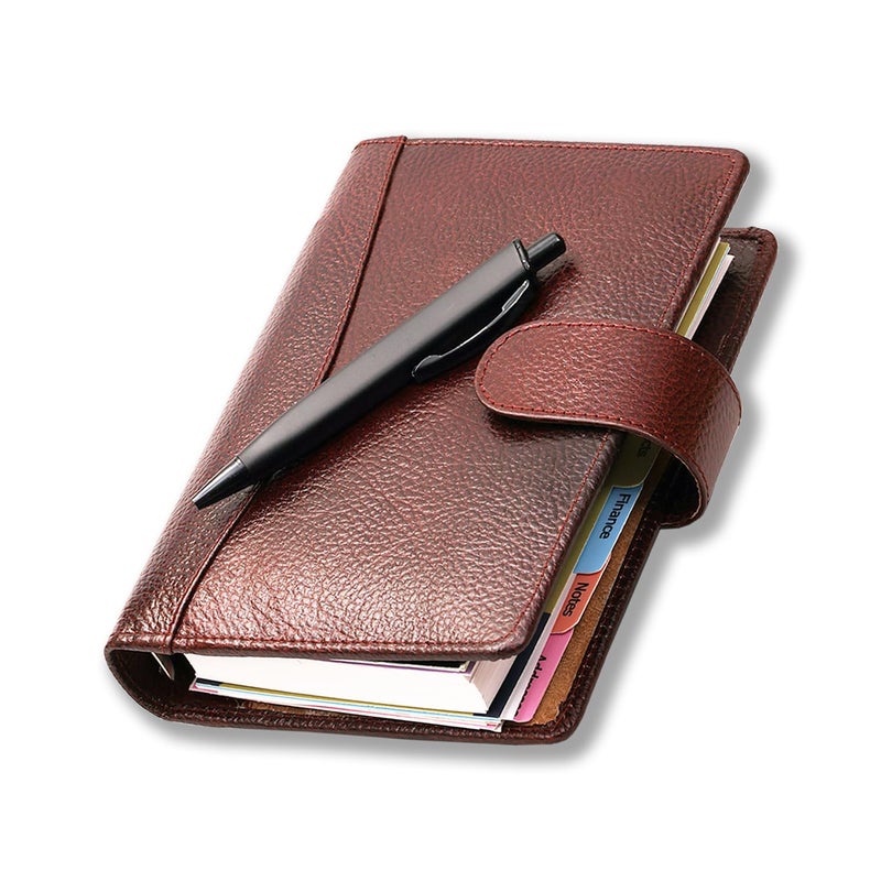COI Brown Leather Organizer |New Year 2026 Diary With Pen - Image 3