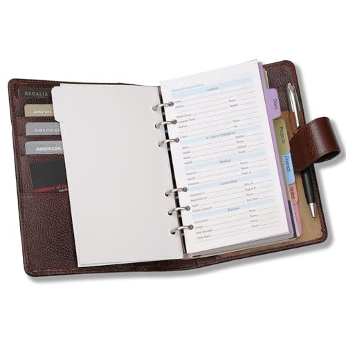 COI Brown Leather Organizer |New Year 2026 Diary With Pen - Image 4