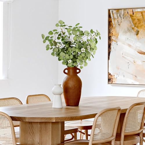 Melorca&Guilla Artificial Plants,3PCS 35" Green Faux Branches for Vase,Faux Greenery Stems Vase Branches Fake Plants Artificial Branches for Shop Garden Office Home Décor (3, Begonia) - Image 3