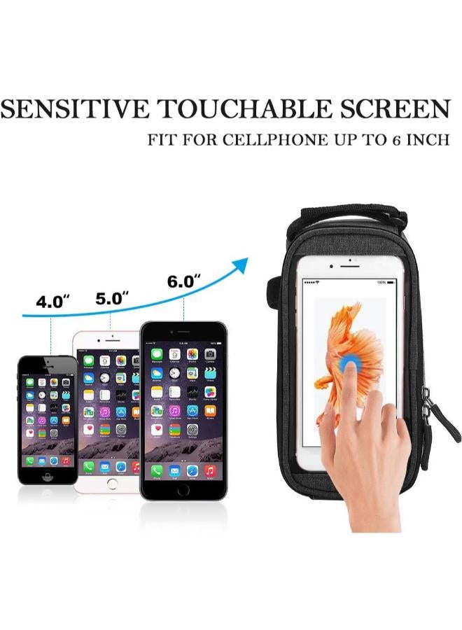 B-SOUL unifun Waterproof Bike Frame Bag with Phone Holder & Headphone Port - Image 2