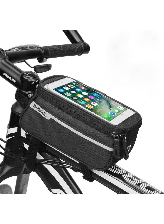 B-SOUL unifun Waterproof Bike Frame Bag with Phone Holder & Headphone Port - Image 1