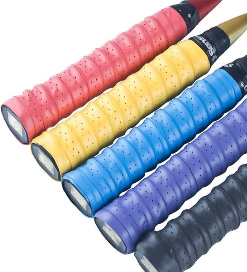 ALMEKAQUZ New Racket Grip Anti Slip Perforated Super Absorbent Tennis Overgrip Badminton Overgrip Pickleball Overgrip,5 Pack - Image 1