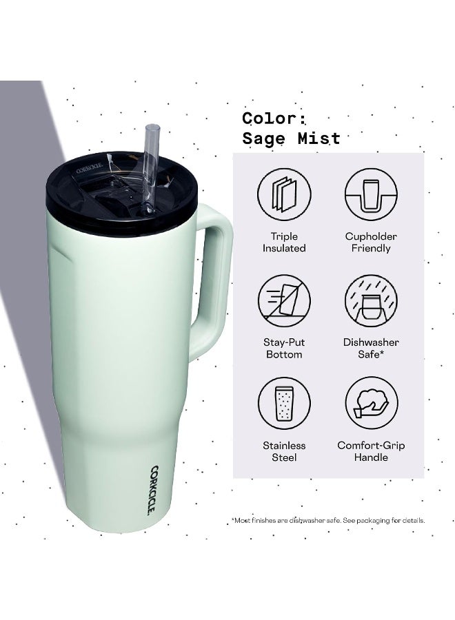 CORKCICLE كوب كوركسيكل كروزر المعزول مع مقبض وقشة، ضباب حكيم، 40 أونصة - Image 4