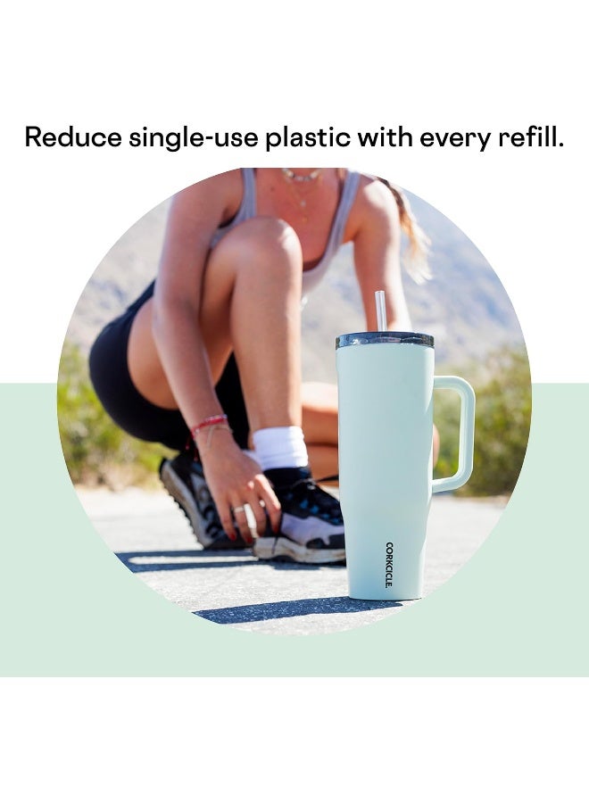CORKCICLE كوب كوركسيكل كروزر المعزول مع مقبض وقشة، ضباب حكيم، 40 أونصة - Image 5