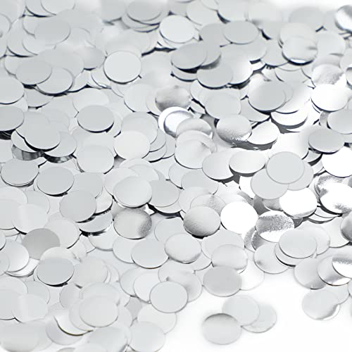 Inn Diary Silver Confetti 10mm Confetti Circles for Party Wedding Decoration 3000 pcs - Image 1