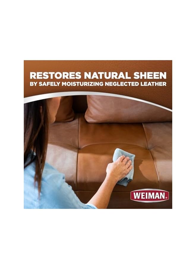 Weiman - Weiman Leather Cleaner and Conditioner for Furniture - Cleans Conditions and Restores Leather Surfaces - UV Protectants Help Prevent Cracking or Fading of Leather Car Seats, Shoes, Purses - Image 1