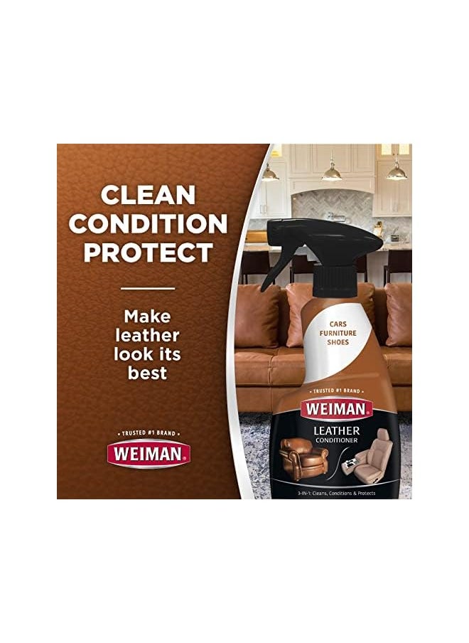 Weiman - Weiman Leather Cleaner and Conditioner for Furniture - Cleans Conditions and Restores Leather Surfaces - UV Protectants Help Prevent Cracking or Fading of Leather Car Seats, Shoes, Purses - Image 1