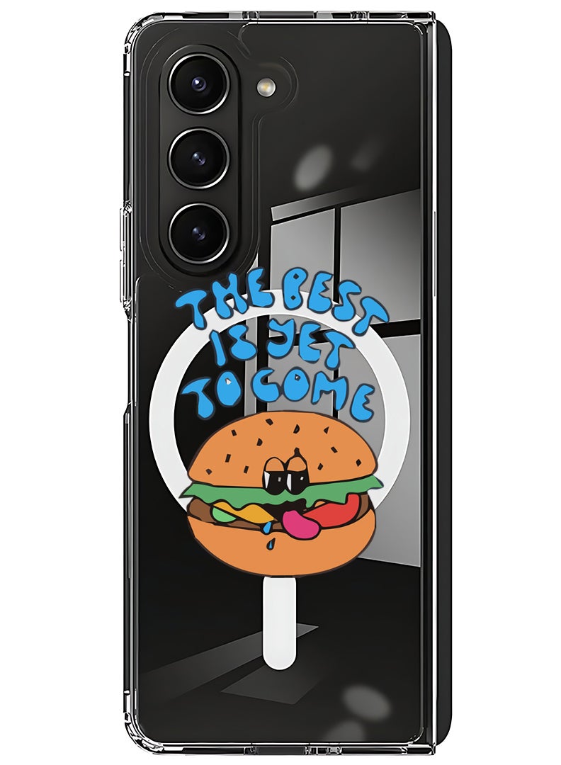 Theodor Magnetic Case for Samsung Galaxy Z Fold 5 Compatible with MagSafe Wireless Charging, Shockproof Phone Bumper Cover Best is yet to come - Image 1