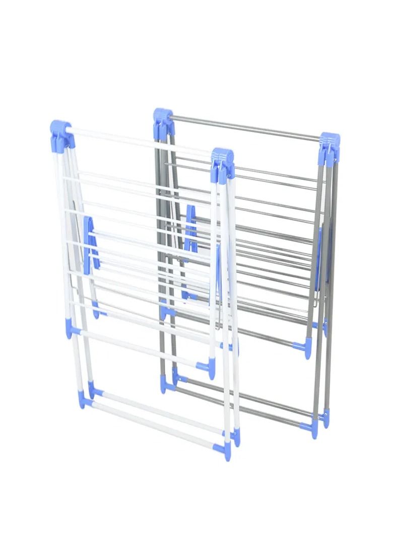 حامل تجفيف الملابس القابل للطي ذو الطبقتين على شكل فراشة - Image 2