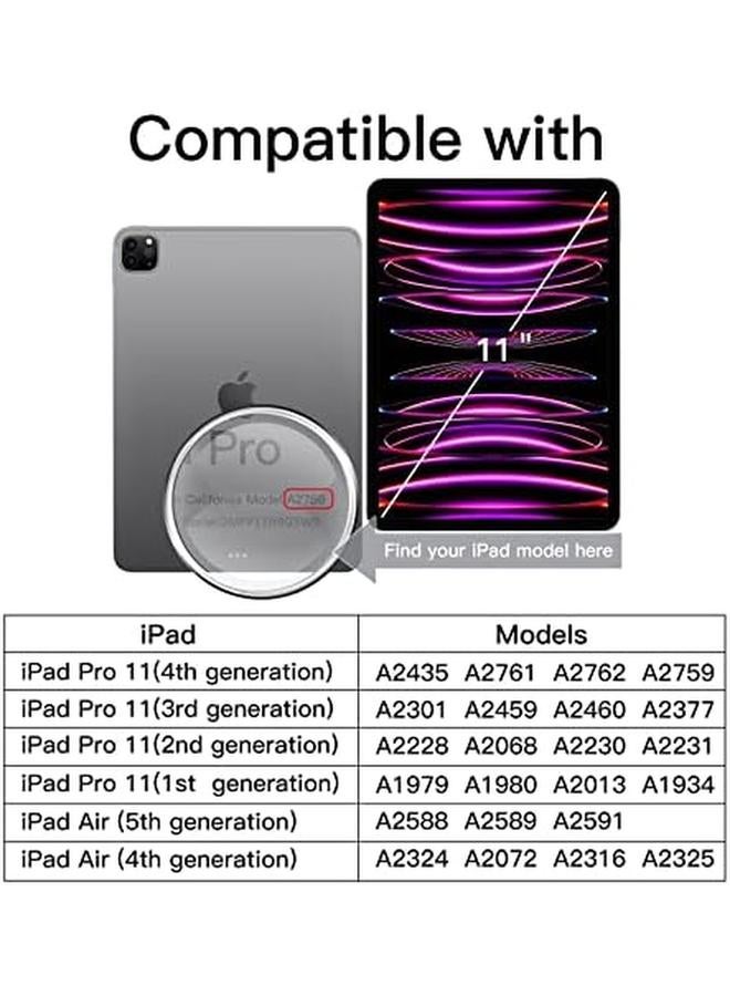 جي تيك واقي شاشة الخصوصية لجهاز ايباد اير 5 4 10.9 انش 2022 2020 الجيل الخامس والرابع وايباد برو 11 انش موديل 2022 2021 2020 2018، غشاء زجاجي مقوى مضاد للتجسس، عبوة واحدة - Image 3