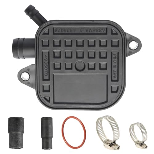 NITCO BRAUNCO Dodge 5.9 Cummins Valve Cover Breather Crankcase With connector Kit 4935079 4935078 3964093 Compatible with 2003 2004 2005 Dodge 5.9L Cummins RAM 2500 3500 ISL 8.9L QSC ISC 8.3L - Image 1